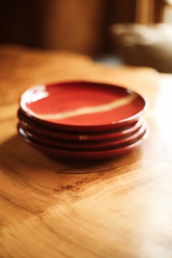 Red Plate Set of 4